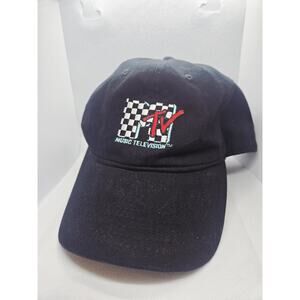 MTV Music Television Hat Stitched Checkered Adult Adjustable Cap